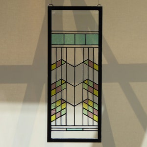 Frank Lloyd Wright Inspired Stained Glass Suncatcher