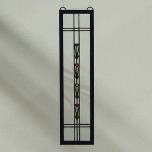 Frank Lloyd Wright-Inspired Stained Glass Tulip Sun-Catcher