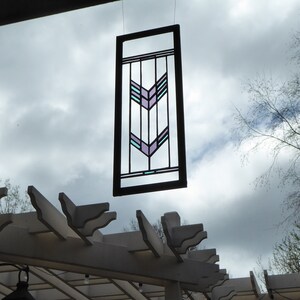 Frank Lloyd Wright Inspired Stained Glass Suncatcher