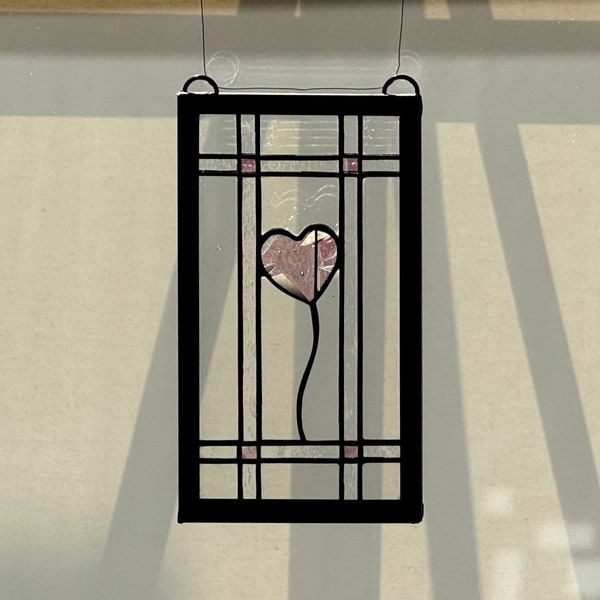 Banksy-Inspired Balloon Heart Stained Glass Sun-Catcher