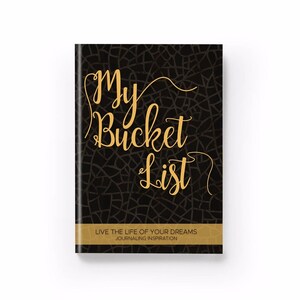 Bucket List Journal. Planner. Writing Prompts. Guided Journal. Bucket List Gift. Bucket List Notebook. Goals. Adventure gifts. Black Journal