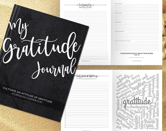 Gratitude Journal, Hardcover, Charcoal