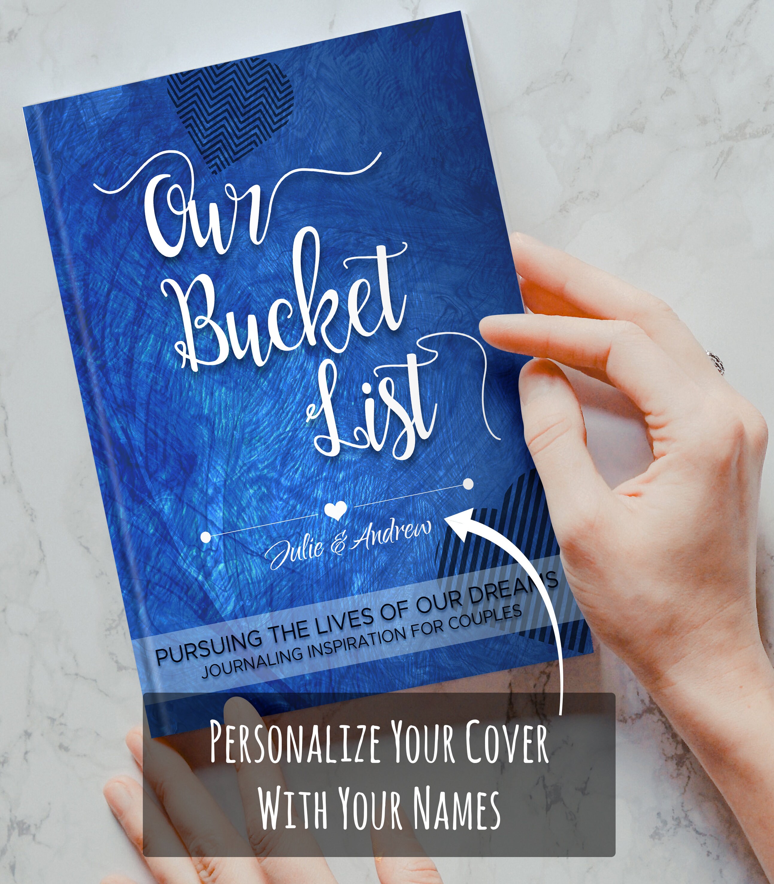 Personalized Bucket List Journal Book for Couples Gift