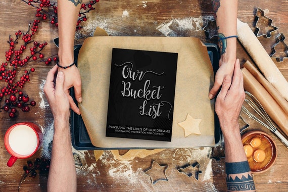 Bucket List for Couples Journal, Softcover, Black/Silver