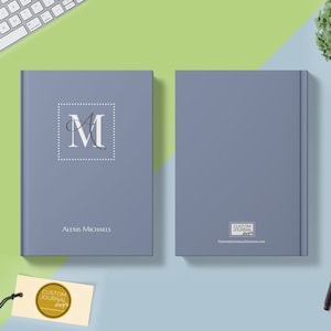 2022-2026 Five Year Monthly Planner Calendar. Personalized Custom Name Monogram Letters. Hardcover 60 Months 5 Year Planning Journal Notes.