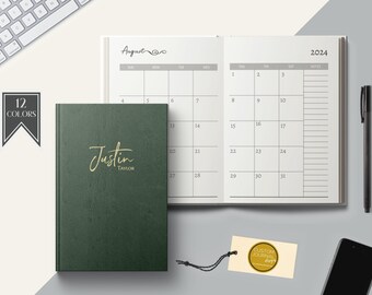 2024-2028 Five Year Monthly Planner Calendar. Personalized Custom Name. Hardcover 60 Months 5 Year Planning Journal Notes Women Men Gift