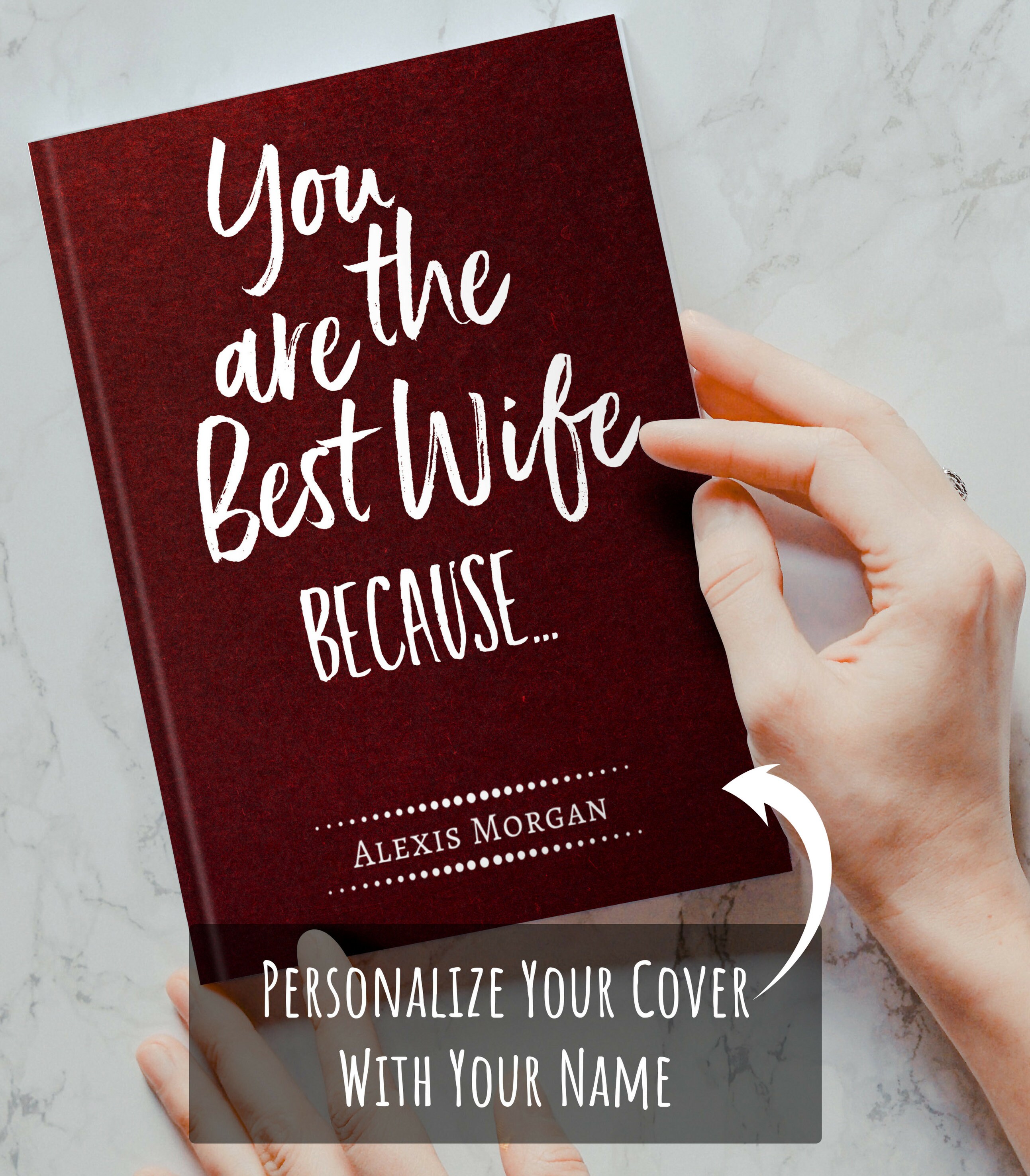You Are The Best Wife Personalized Custom Name Journal Book. Birthday