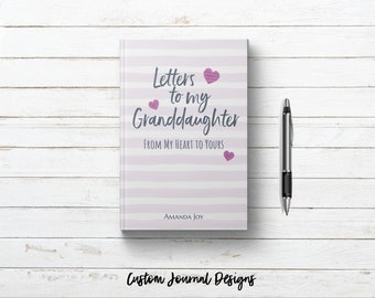 Letters to My Granddaughter Girl Journal Book. Writing Journal to Write In Hardcover Notebook. New Grandparent Grandma To Be Gift Keepsake.