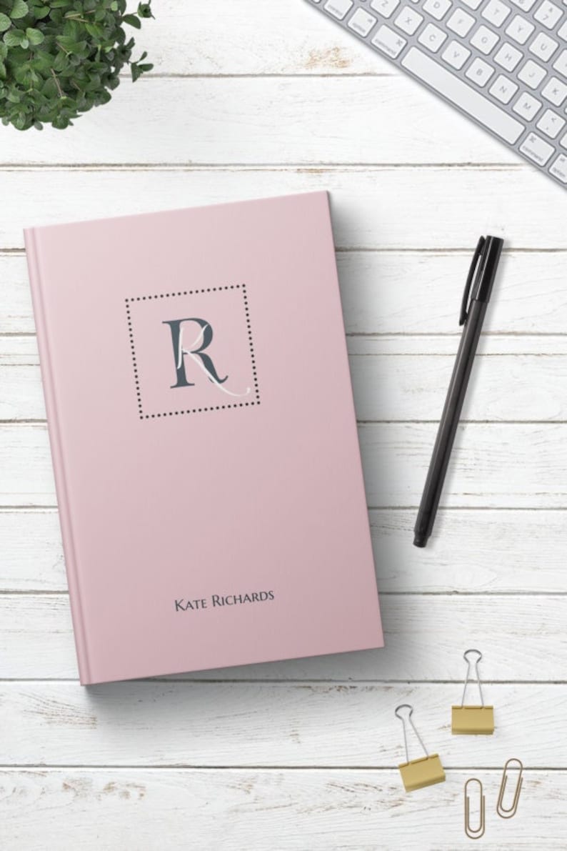 2023-2027 Five Year Monthly Planner Calendar. Personalized Custom Name Monogram Letters. 60 Months 5 Year Planning Journal Notes Unique