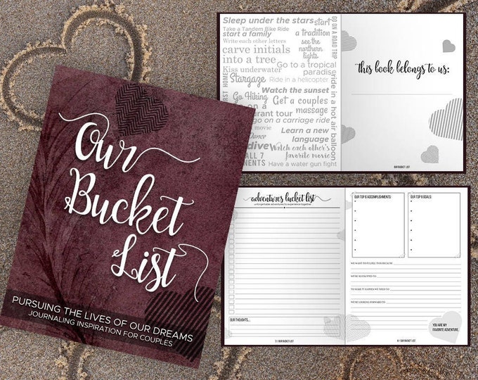 Bucket List for Couples Journal, Softcover, Wine