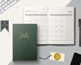 2025-2029 Five Year Monthly Planner Calendar. Personalized Custom Name. Hardcover 60 Months 5 Year Planning Journal Notes Women Men Gift