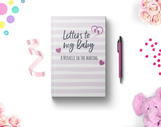 Letters to My Baby Girl Journal to Write In. Lined. Dot Grid. Blank. Hardcover Notebook. Keepsake Memory Gift Idea for First Time Mom. Pink.