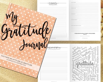 Gratitude Journal Writing Prompts Daily Guided Journal Book. Quotes. Thankful Grateful Gifts Ideas. Birthday Friendship Women Friend. Orange