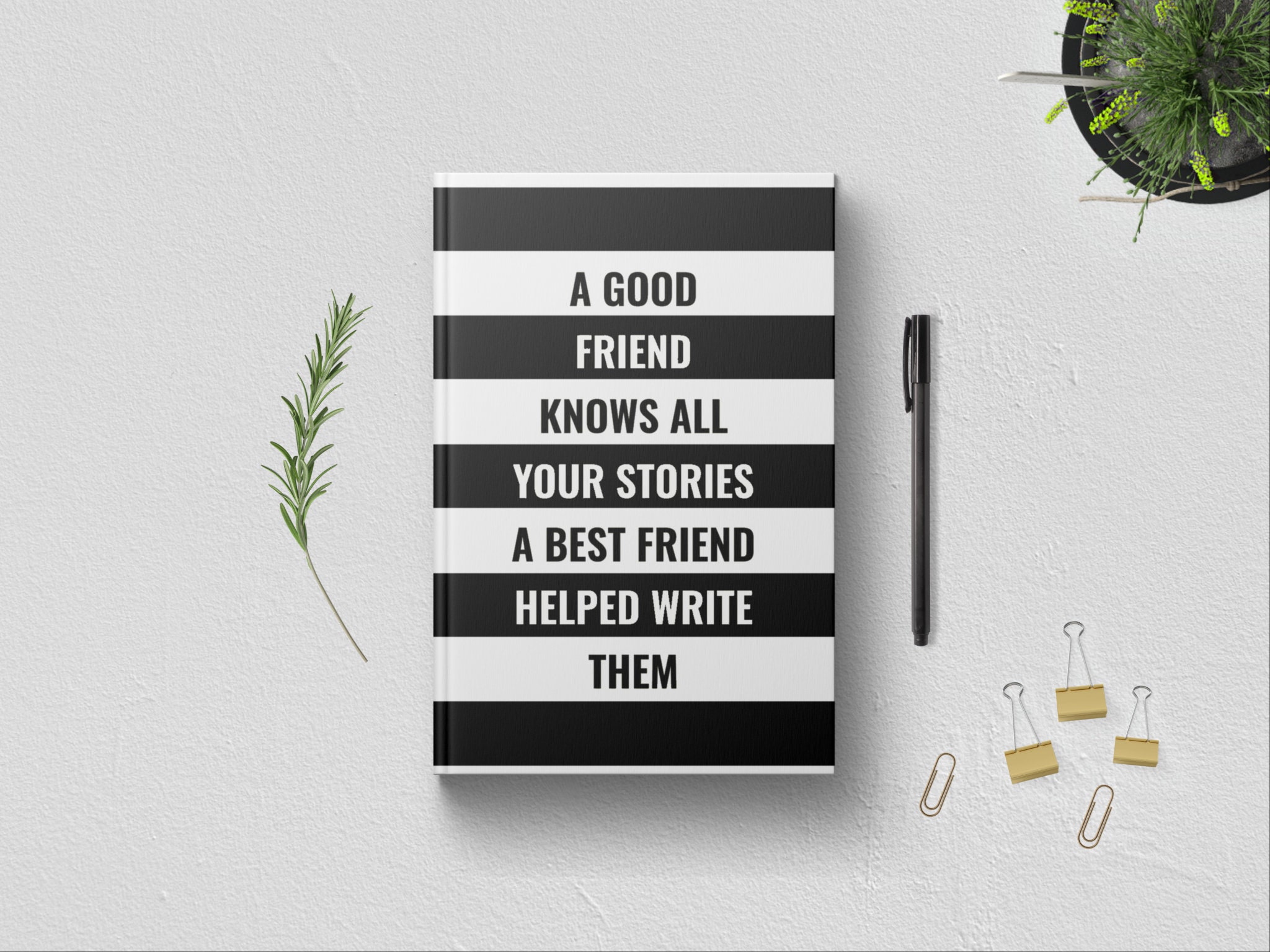 PERSONALIZED A Good Friend Knows All Your Stories Writing Journal. BFF