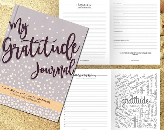 Gratitude Journal Writing Prompts. Notebook. Daily Guided Journal Book. Quotes. Thankful Journal. To Write In. Writing Journal. Mauve.