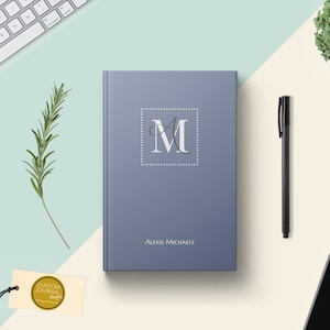 2022-2026 Five Year Monthly Planner Calendar. Personalized Custom Name Monogram Letters. Hardcover 60 Months 5 Year Planning Journal Notes.
