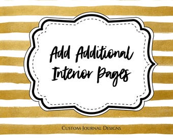 Add-On Option: Add Additional Interior Notes Pages