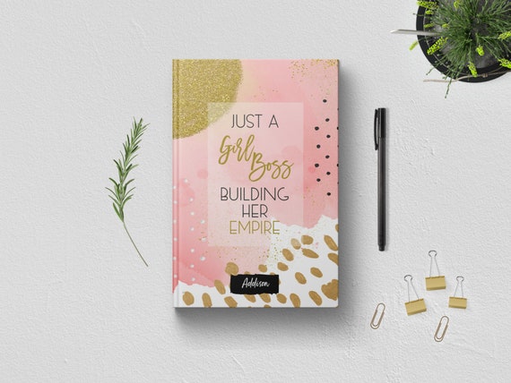 PERSONALIZED Just A Girl Boss Building Her Empire Writing