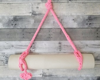 Yoga Mat Holder - Yoga Mat Carrier - Yoga Mat Strap - Pink