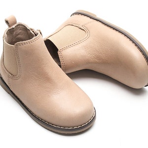 Camel Boot | Kids Leather Boot | Waxed Leather | Rubber Sole | Light Tan Toddler Boot  | Little Boy | Little Girl | Toddler Boot