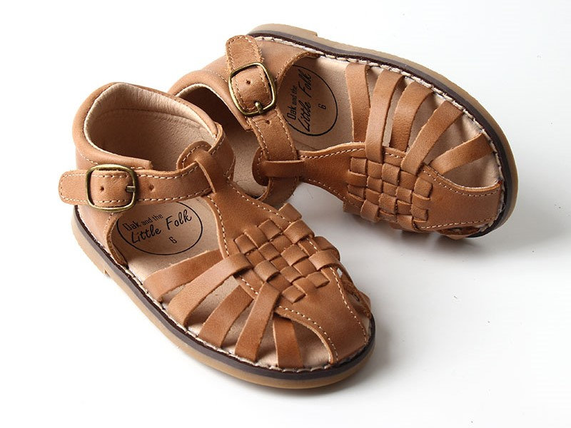 Juana Woven Sandals in Tan