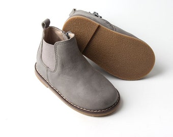 Dusty Blue Boot | Kids Leather Boot | Premium Waxed Leather | Rubber Sole | Toddler Boot  | Little Girl | Little Boy | Kids Leather Shoe