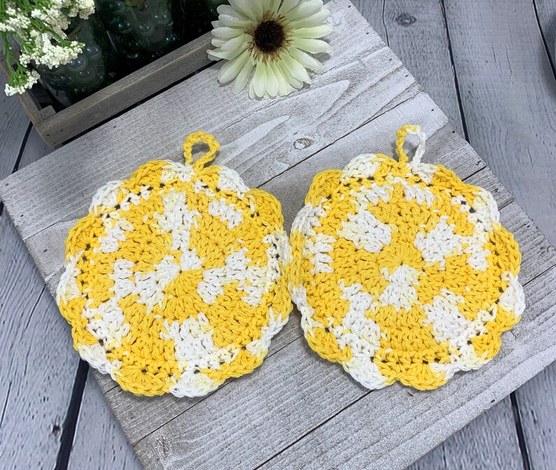 Zippy's Threads | 100% Cotton Crocheted Hot Pads/Potholders Bild 5