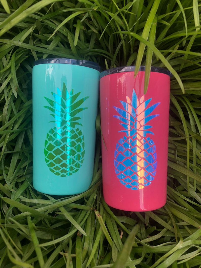 Vaso de piña/ Vaso flaco/ Vaso de verano/ Vaso de 12 oz con paja/ Mini vaso/ Tazas personalizadas/ Vaso personalizado imagen 4