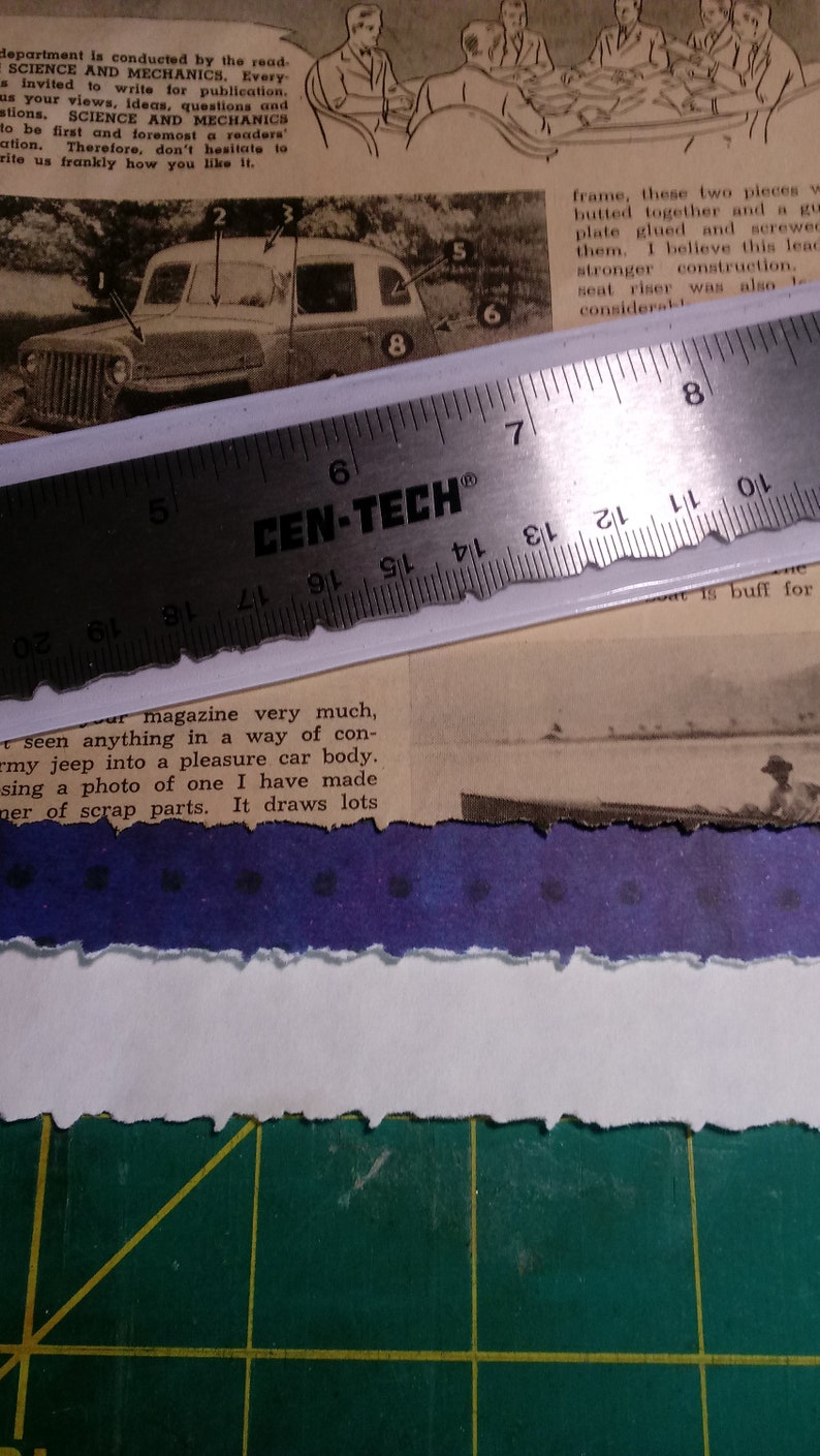Rip Ruler for Creating a Deckled Edge design 1 Etsy