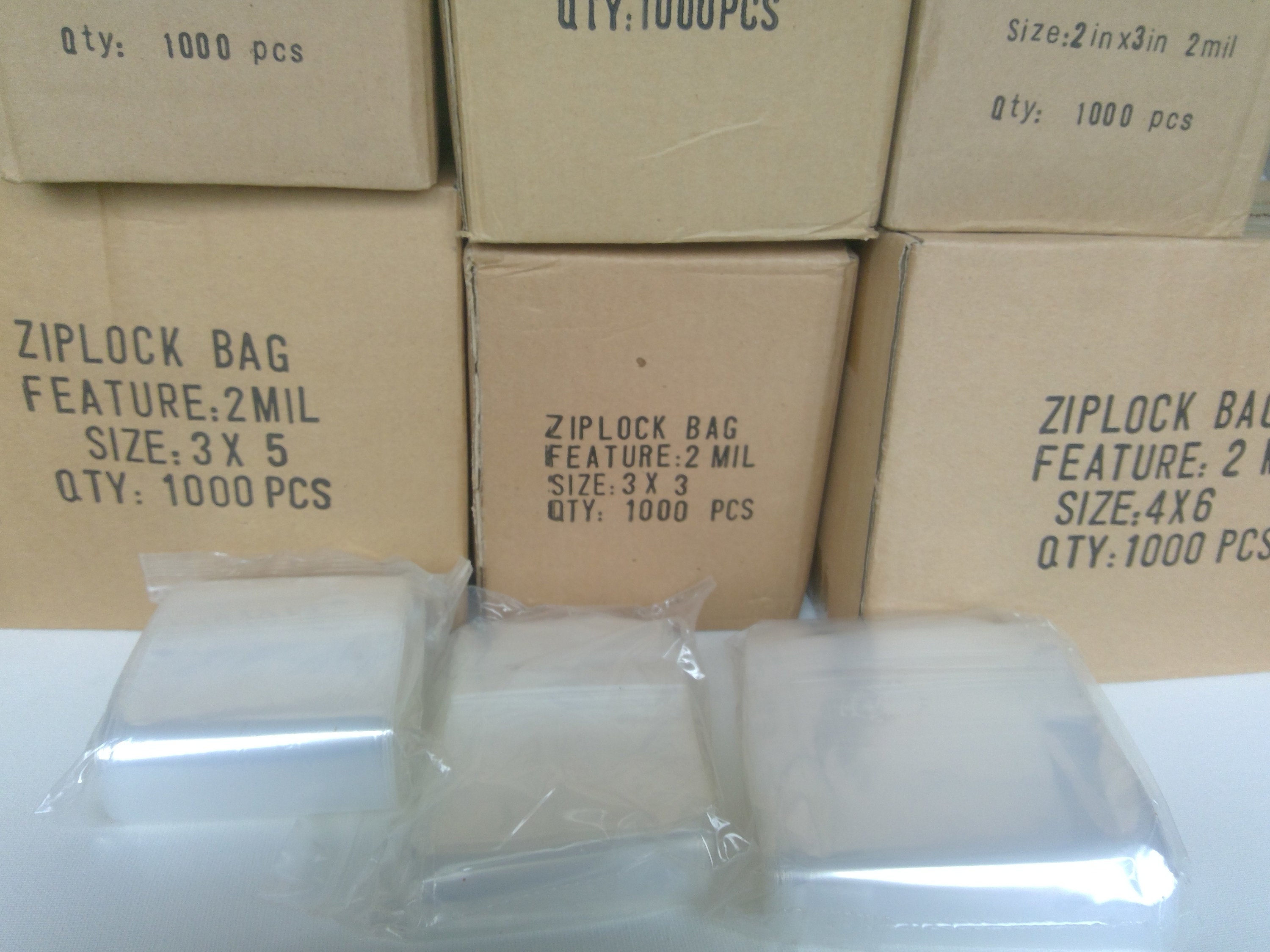Small Zipper Bags, 2 X 3, 2 Mil Poly, Plastic Bags, Virgin