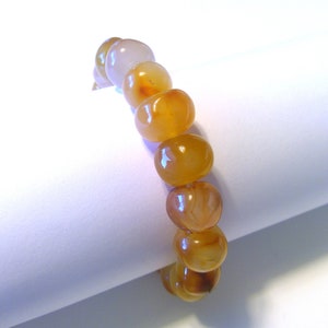 Natural Mongolia Carnelian Stretched Bracelet 7.5&quot;
