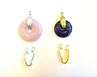 Pi Stone Bail. Donut Bail. Pendant bail