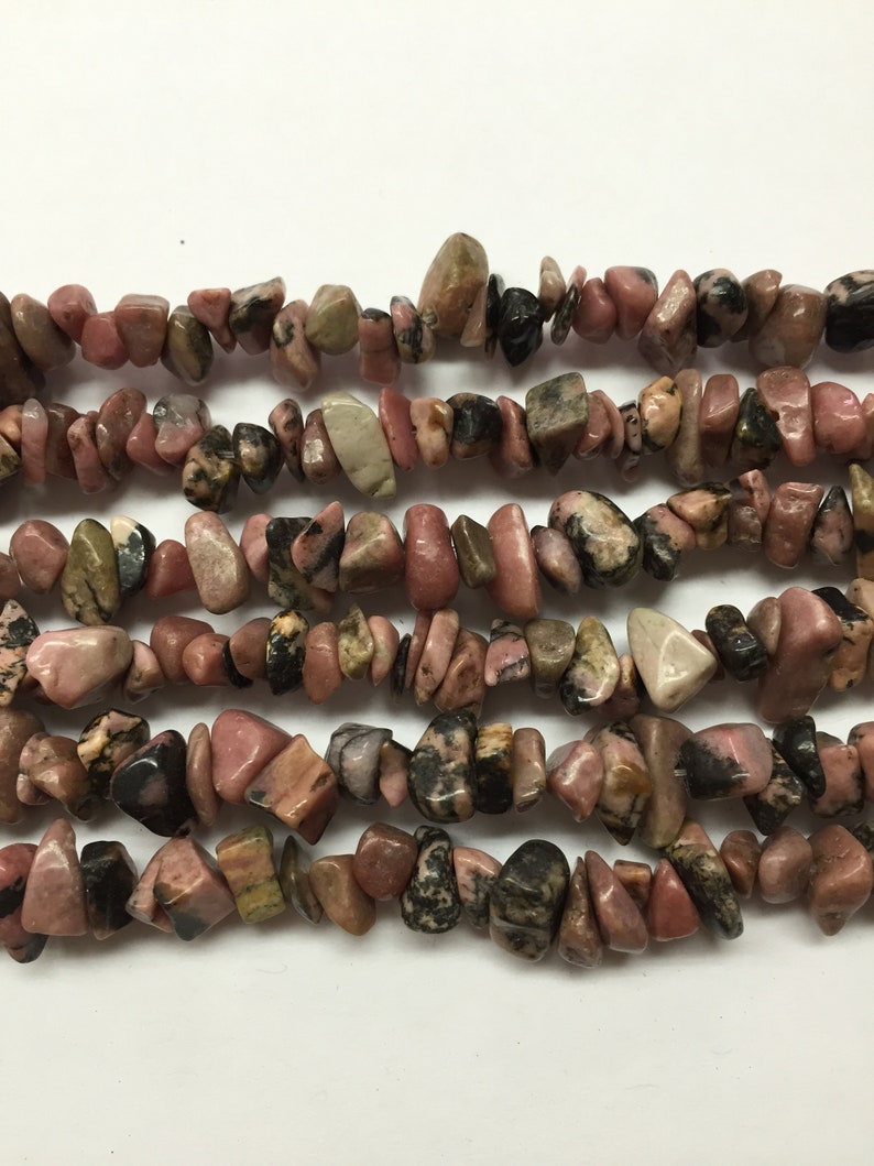 Rhodonite 36 inch Chips Beads