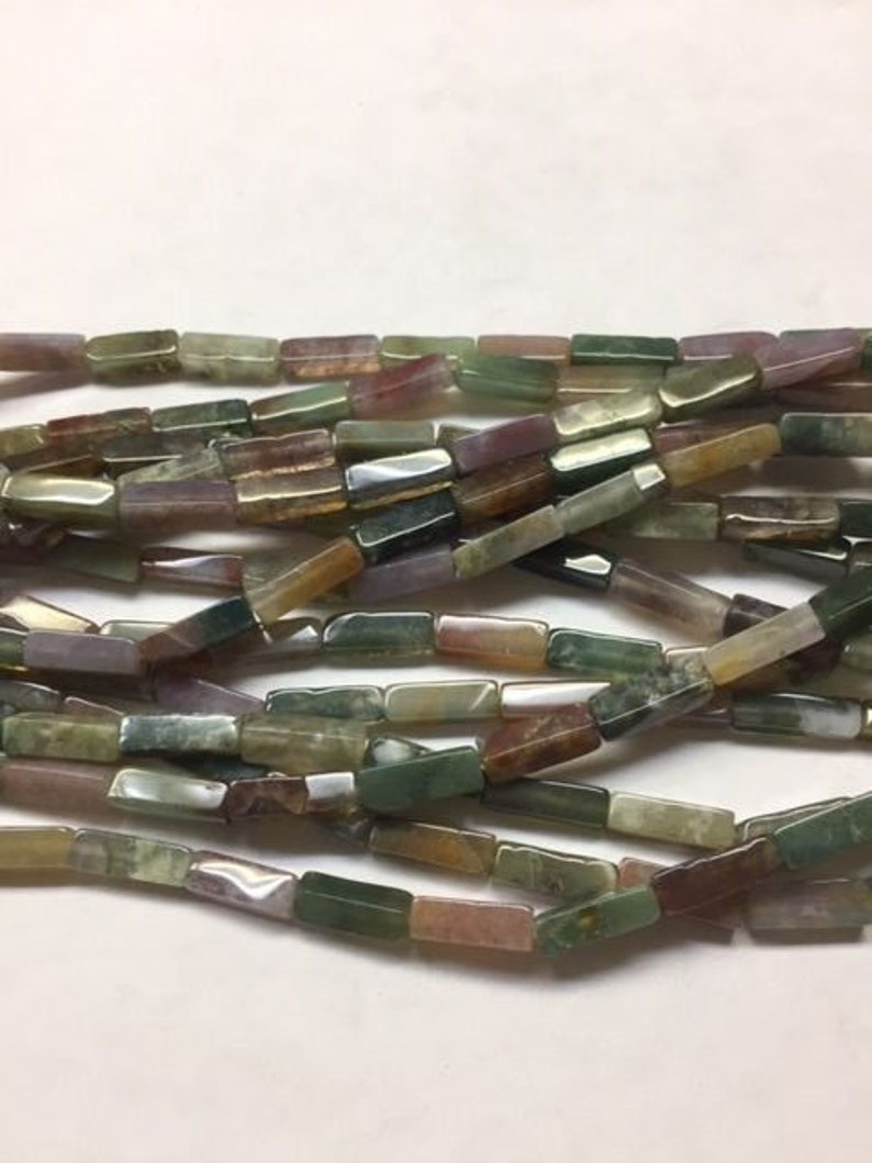 Rectangle Beeds Natural Gemstone Rectangle Beads 4x4x13mm, 15.5