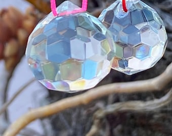 Facettierte Kristallkugel Suncatcher, Anhänger – 18 mm