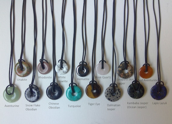 18-20" Pi Stone Rubber Cord Necklace
