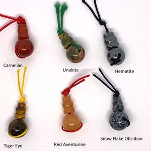 Assorted 6 pcs Gemstone Guru Beads 10mm Three Holes Mala Making
