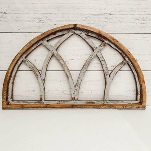 Arched wood frame for mantel, over fireplace, doorway, closet, pantry.