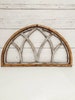 Arched wood frame for mantel, over fireplace, doorway, closet, pantry. 