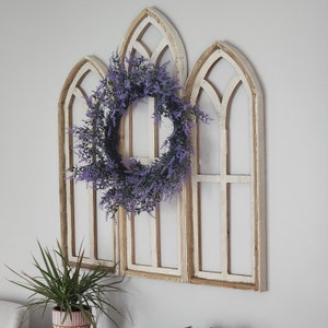 Cathedral Farmhouse Style Spring Wood Window Frame