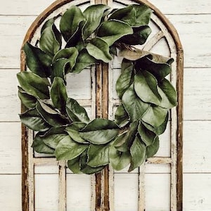Double Arched Old Church Window Wall Decor