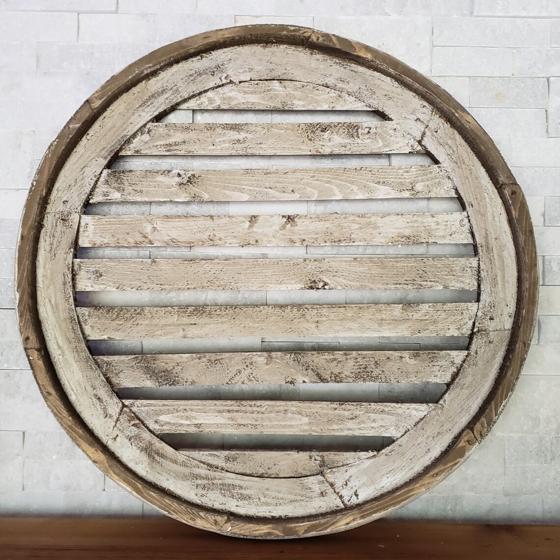 Round Wood Wall Decor Farmhouse Window Frame - Etsy
