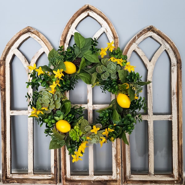 Cathedral Farmhouse Spring Style Wood Window Frame