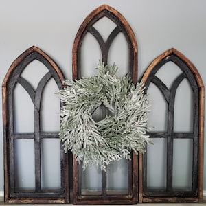 Black Window Frame Cathedral Style Arch