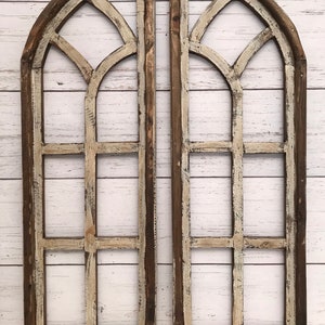 Wood Arches Cathedral Window Set