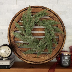 Round Wood Wall Decor Farmhouse Window Frame