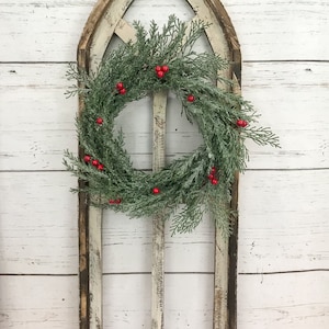 Cathedral Farmhouse Style Christmas Wood Window Frame image 2