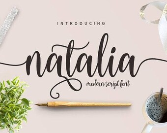 handwritten font etsy