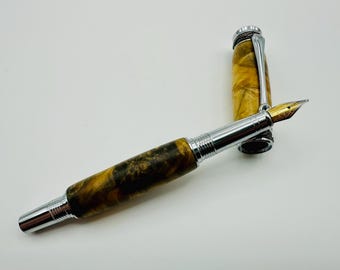 Majestic Fountain Pen Made From Buckeye Burl