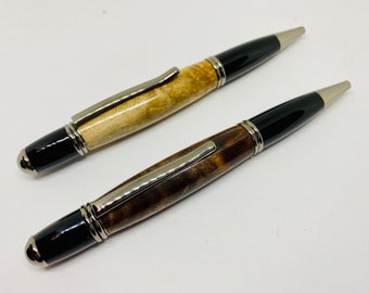 Keen Handcrafted Handmade Maple Chrome Slimline Pen kz